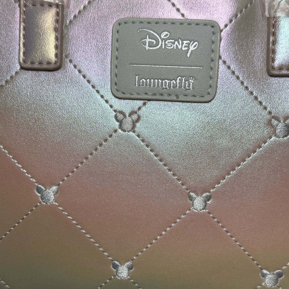 Loungefly Disney Iridescent Bow Handbag/ Crossbody - Picture 4 of 11